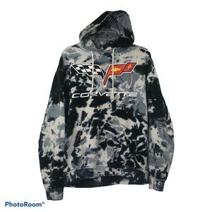 Chemistry Black White Bleached Look Hoodie